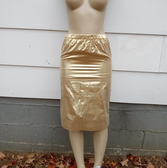 SOLD Vintage Gold Skirt Set - Picture 3 of 7